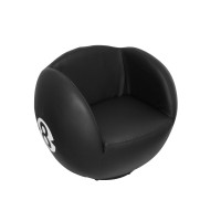 Sessel No. 8, kugelfrmig, schwarz