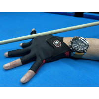 Billardhandschuh The Stroke Nova Grip - schwarz/rot - linke Hand