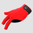Billardhandschuh Elite - rot/schwarz - linke Hand