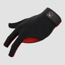 Billardhandschuh Elite - schwarz/rot - linke Hand